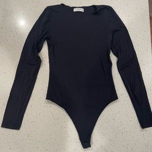 Babaton Black Long Sleeve Body Suit